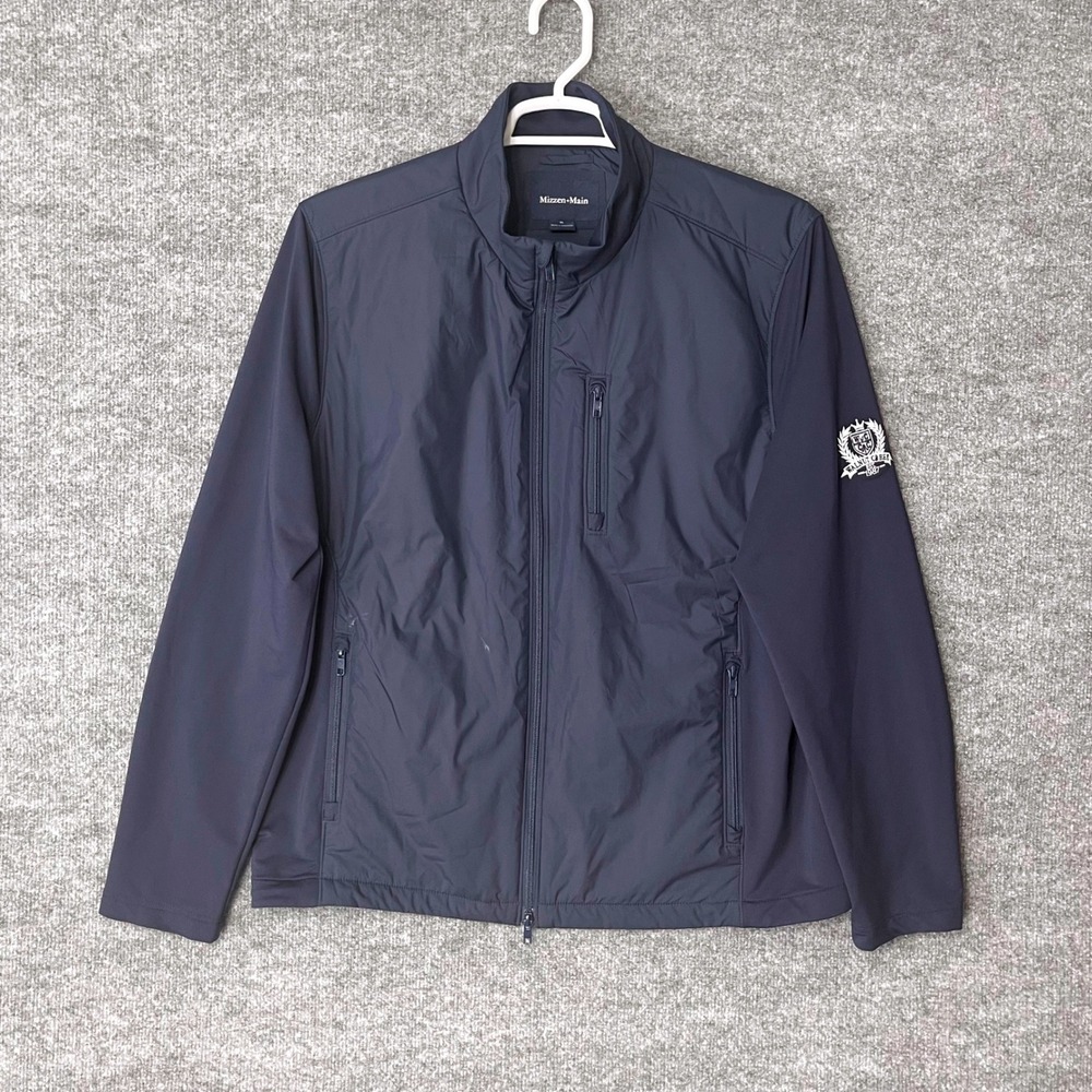 Mizzen+Main Mens XL Navy Blue PrimaLoft Full Zip Jacket Walnut Creek Golf Course